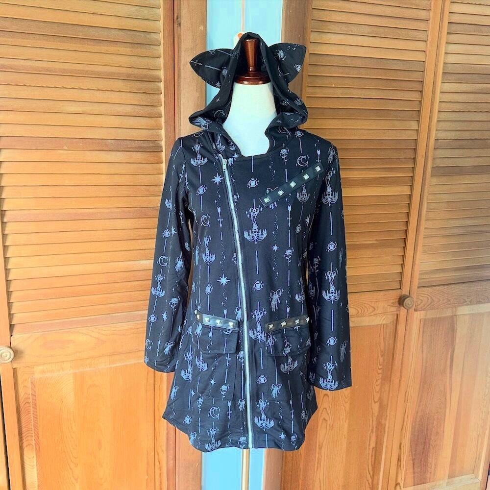 J-fashion ACDC Rag Harajuku Punk Goth EGL Cat Ears Black & White Jacket S-M